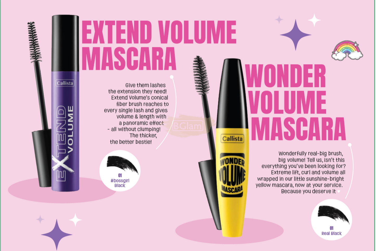 CALLISTA WONDER VOLUME MASCARA Volume & Curling Effect Mascara Black 12ml Mascara
