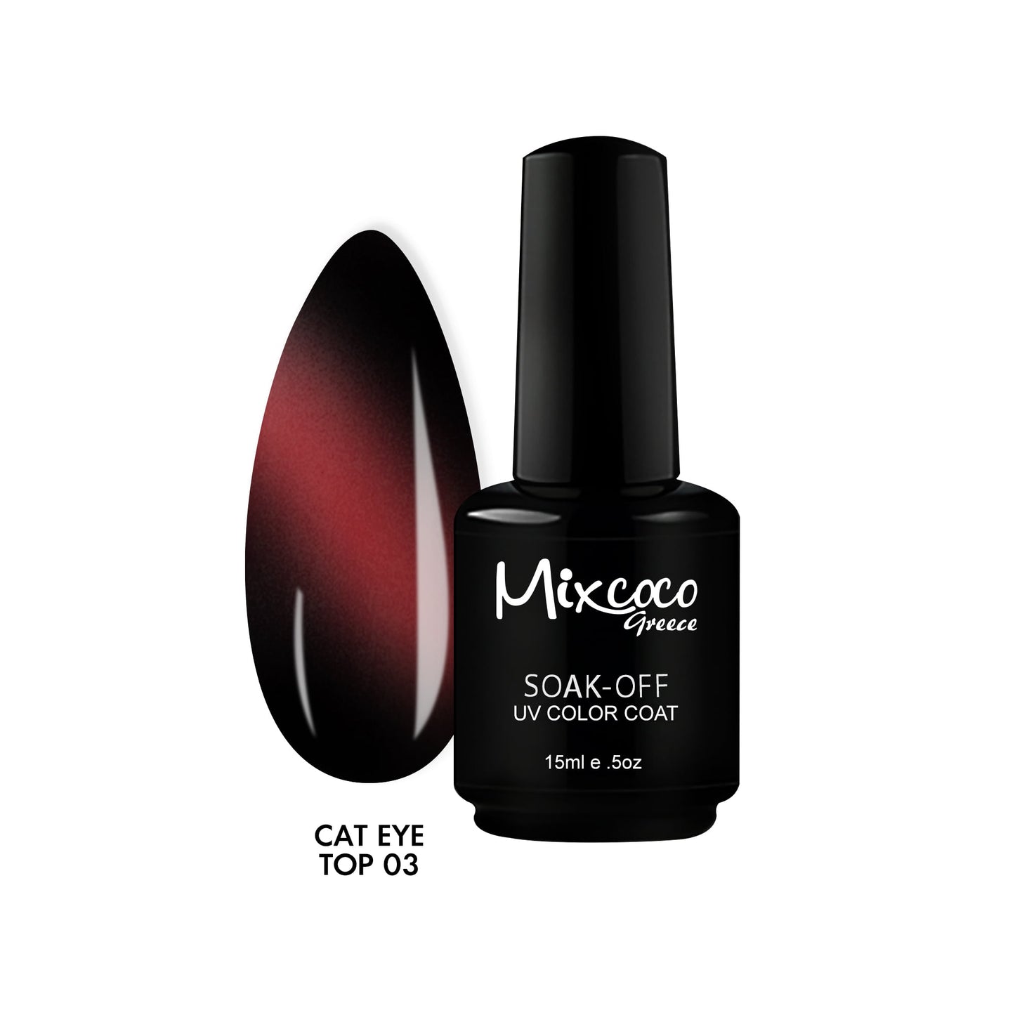 Mixcoco Vernis Semi-Permanent 15ml | Cat Eye Top Coat 03