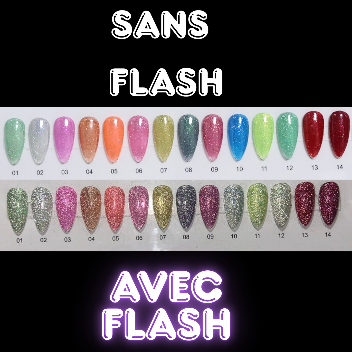 BGLAM Gel polish 15ml | Glitter | Flash Effect 8