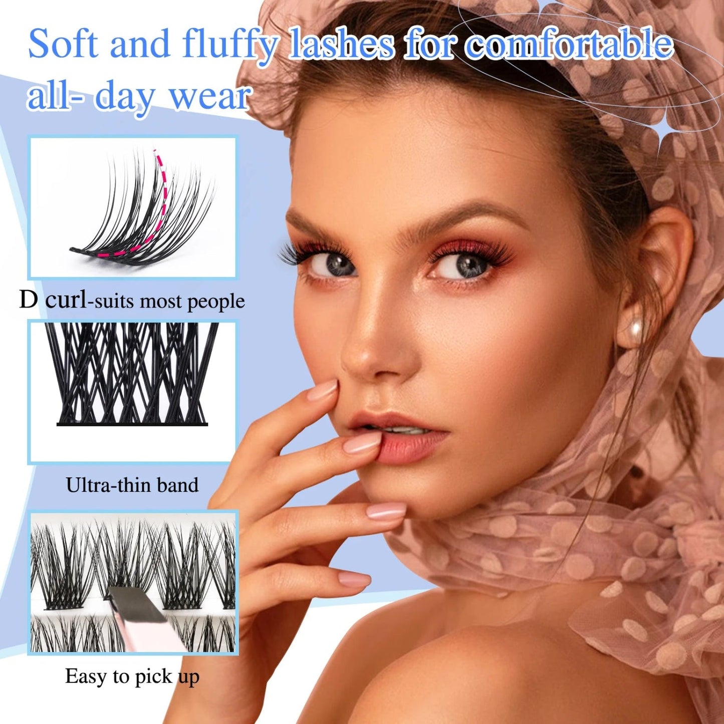 EMEDA 72pcs DL-Series Lash Clusters D-Curl | DIY Lashes