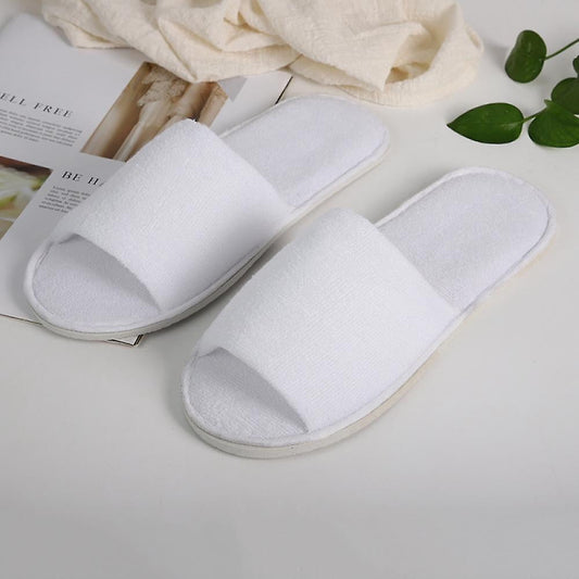 Closed Toe Spa Slippers | White