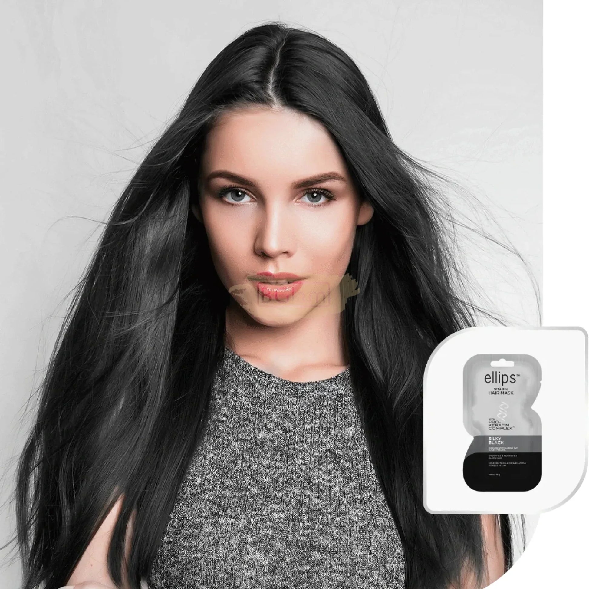 ELLIPS Hair Mask Keratin Silky Black 18g Keratin Treatment