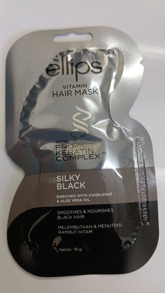 ELLIPS Hair Mask Keratin Silky Black 18g Keratin Treatment