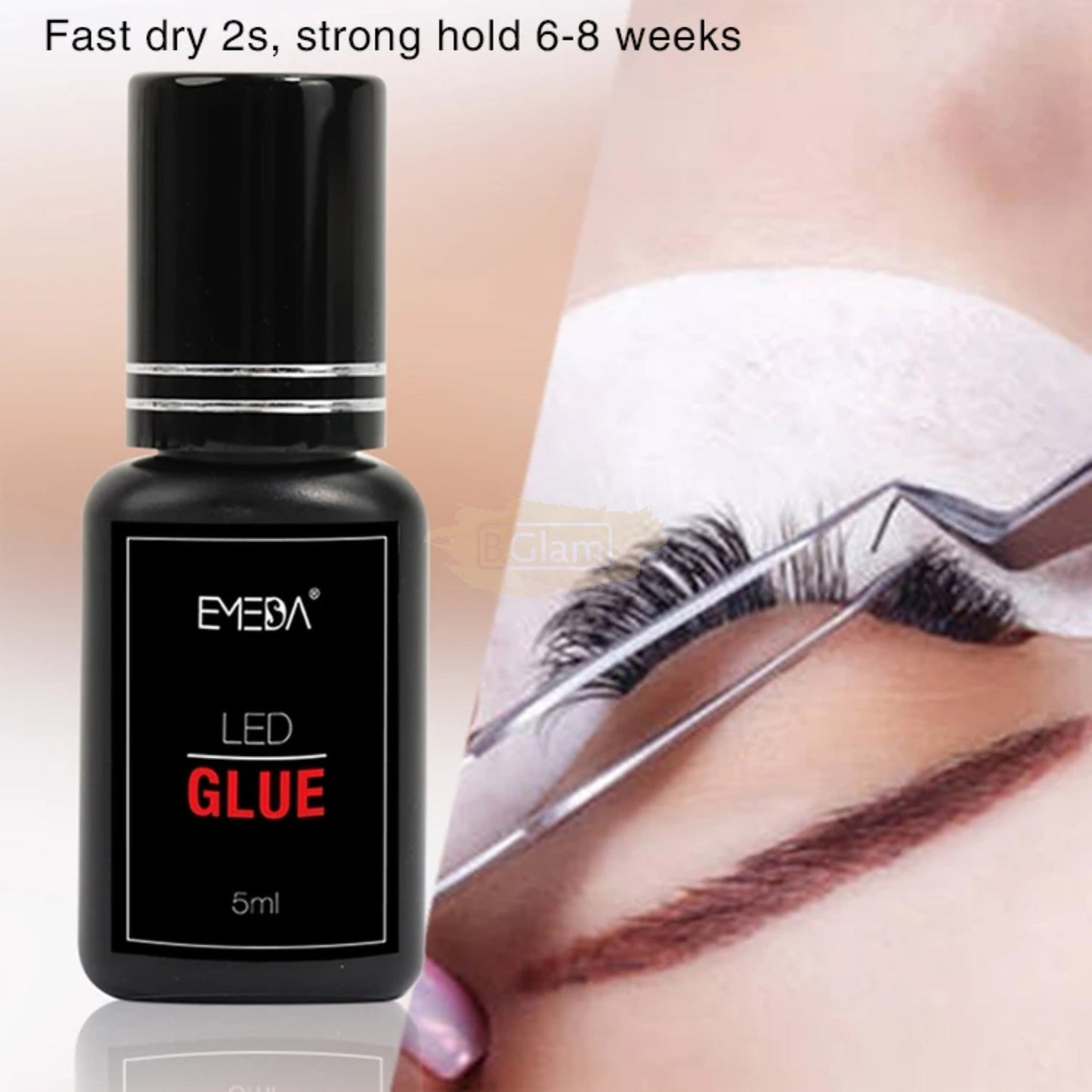 EMEDA UV LED Eyelash Extension Glue 5ml | Fast 1-2s Dry