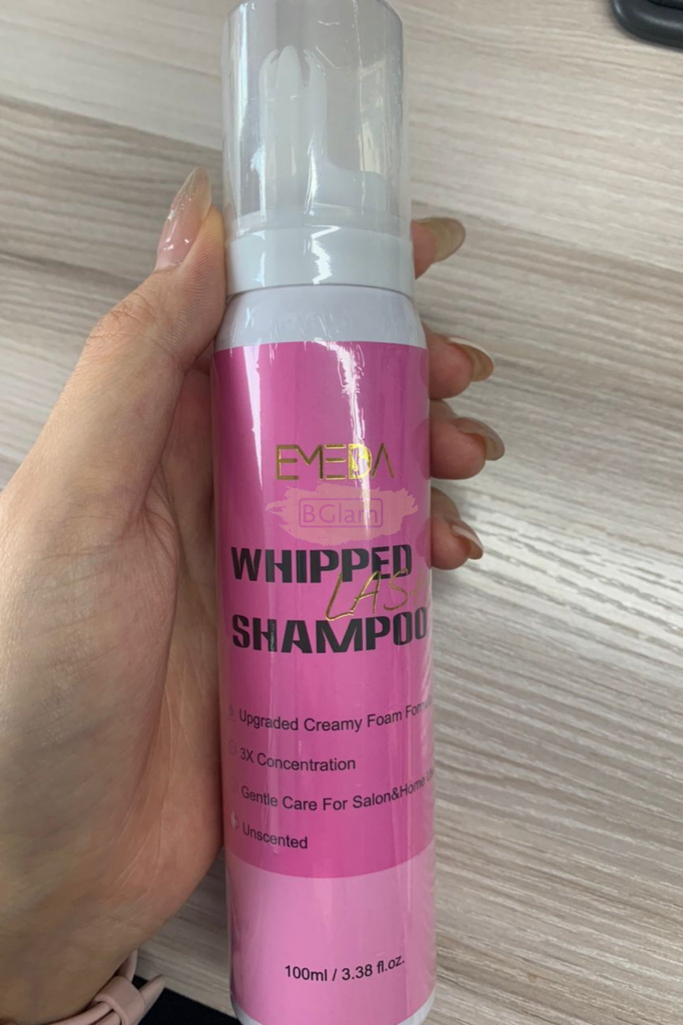 EMEDA Whipped Lash Shampoo Kit 100ml | Eyelash Extension Cleanser with Cleaning Brush & 20 Lash Brushes