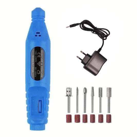 Portable Electric Nail Drill Machine 20,000 RPM Blue