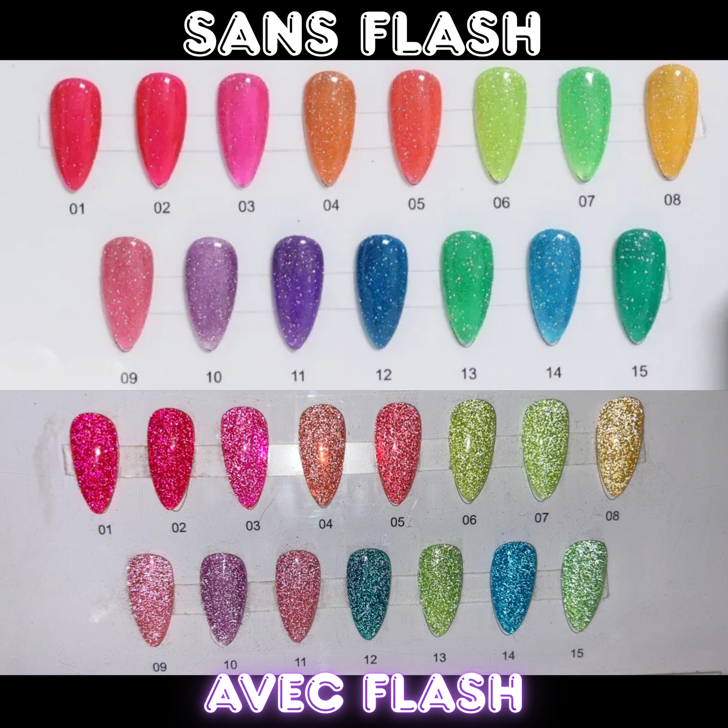 BGLAM Gel polish 15ml | Fluo | Flash Effect 2