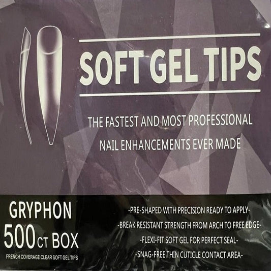 Capsules Américaines | Soft Gel Tips | Bande de Collage Large | Gryphon | 500 Tips