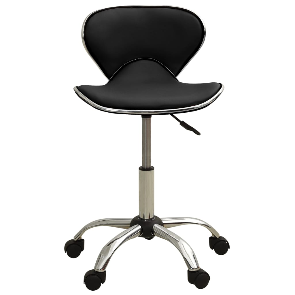 Modern Shell Shape Drafting Chair with wheels - Black