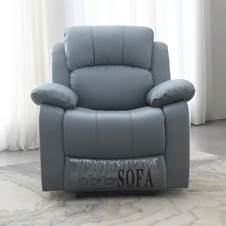 Electric Leather Recliner Chair | No rotate | Massage Function | Grey
