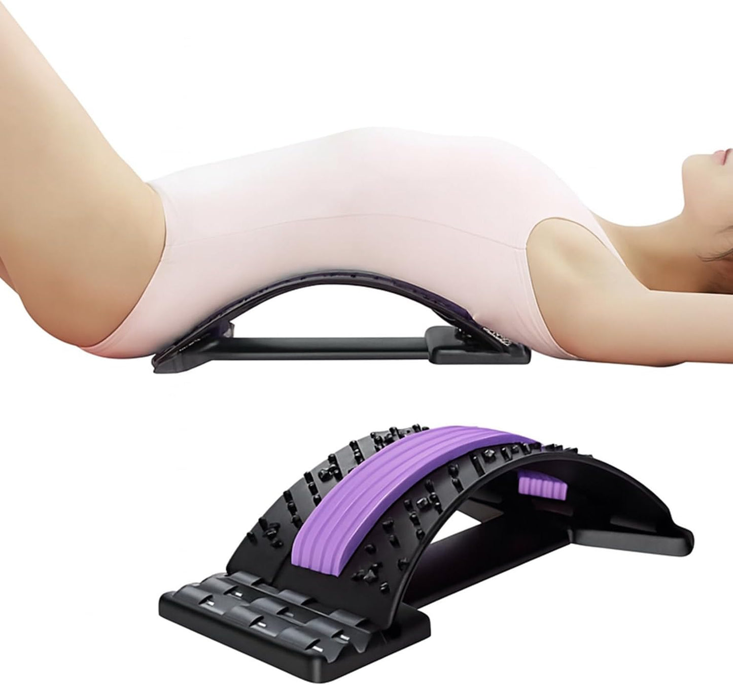 Back Stretcher Pro for Relaxation & Pain Relief | Adjustable Lumbar Support