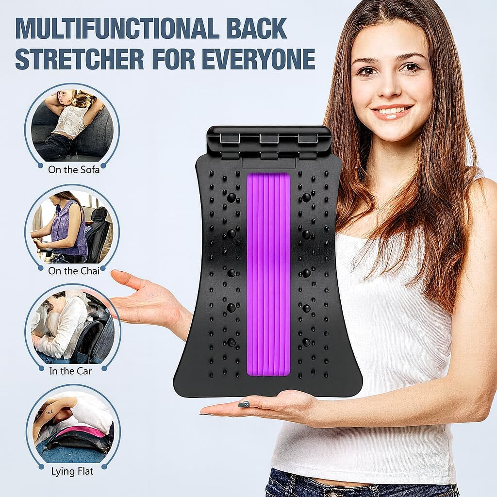Back Stretcher Pro for Relaxation & Pain Relief | Adjustable Lumbar Support