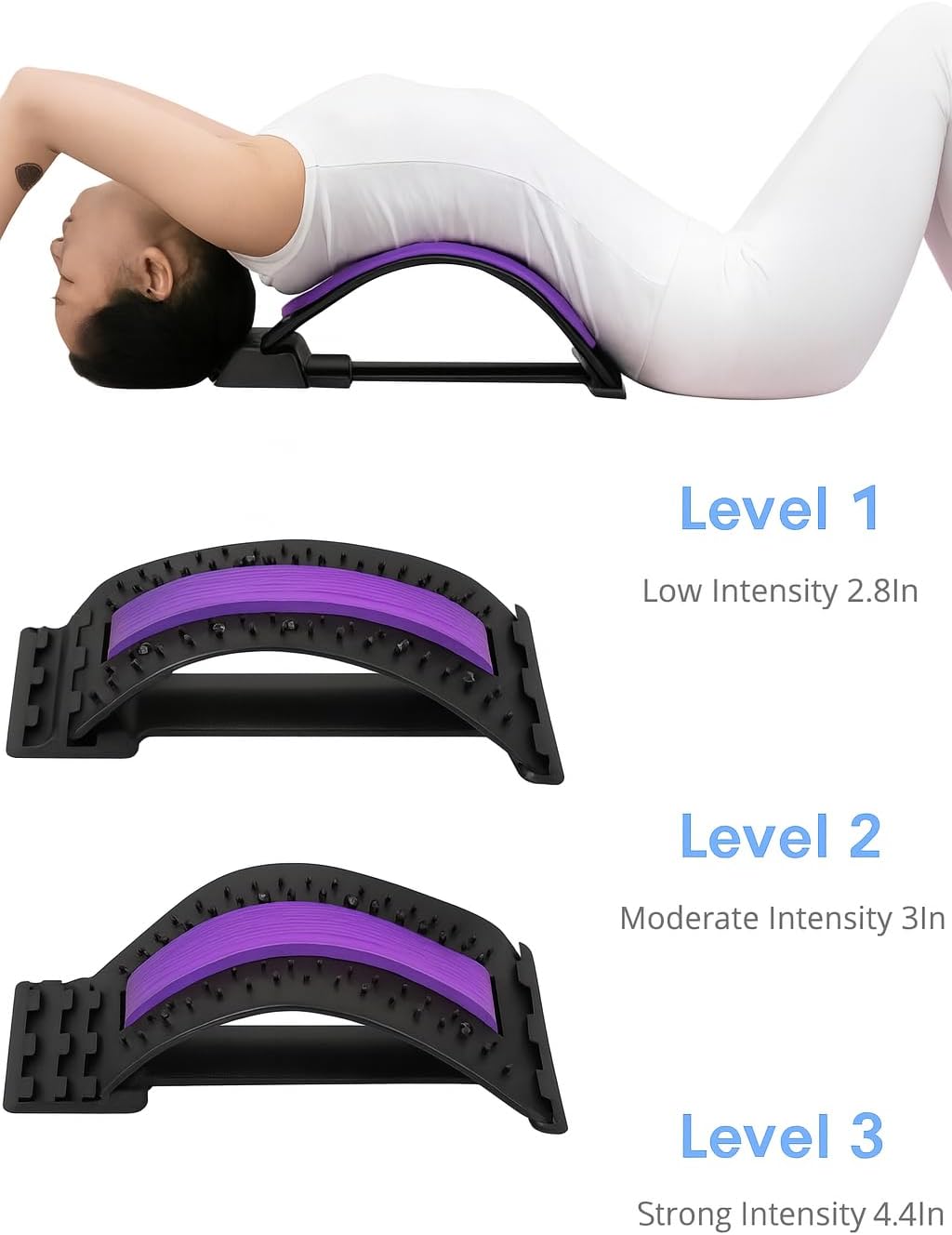 Back Stretcher Pro for Relaxation & Pain Relief | Adjustable Lumbar Support
