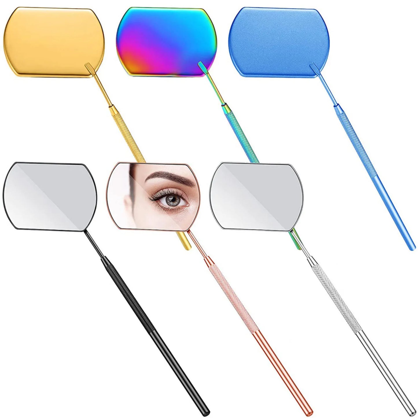 Mirror with Detachable Non-slip handle for Eyelash Extensions