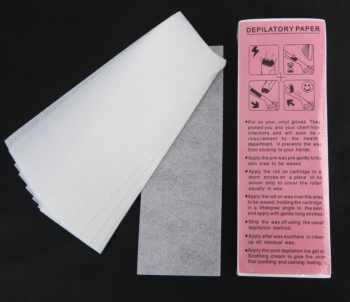 Non-Woven Hair Removal Wax Strips | 100 sheets