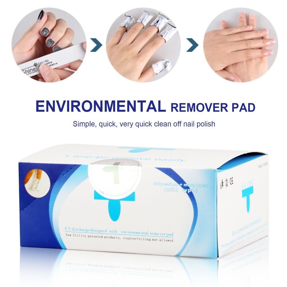 Gel Polish Remover Individually Wrapped Pre-Soaked Pads (100 pcs)