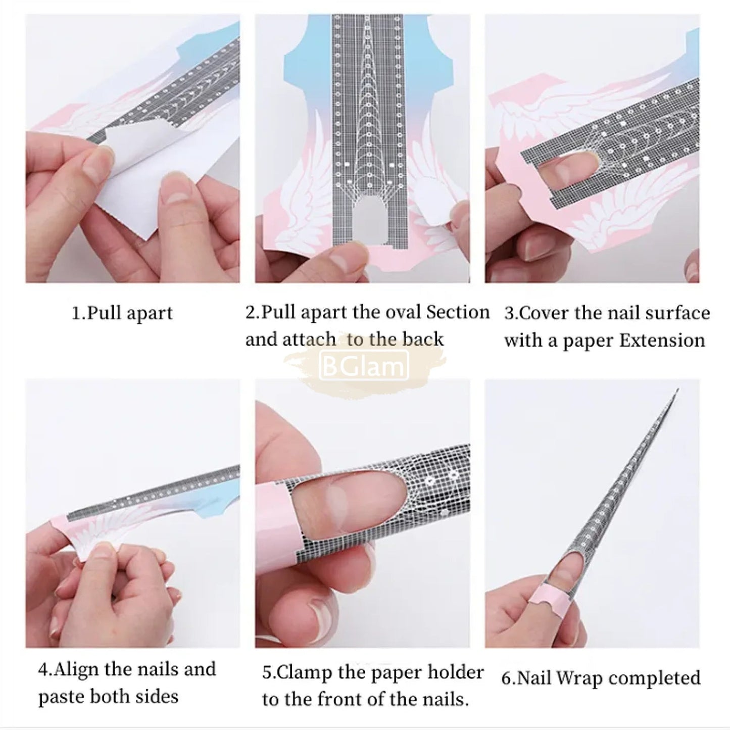100 pcs Extra Long Nail Art Forms