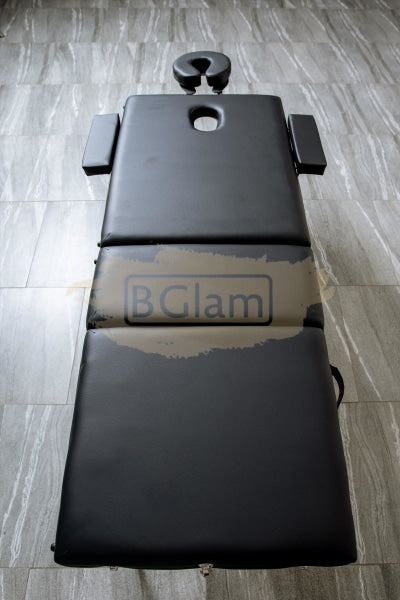 Portable Massage Spa Bed With Metal Legs - Black