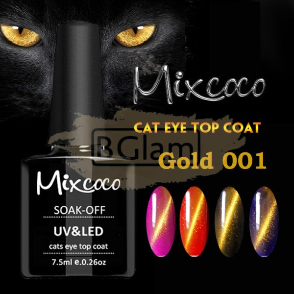 Mixcoco Soak-Off Uv Gel Nail Polish Cat Eye Top Coat Collection 15Ml