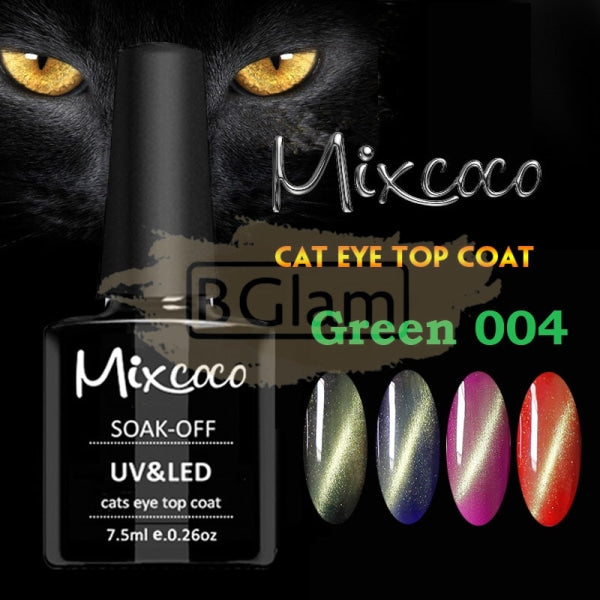 Mixcoco Soak-Off Uv Gel Nail Polish Cat Eye Top Coat Collection 15Ml