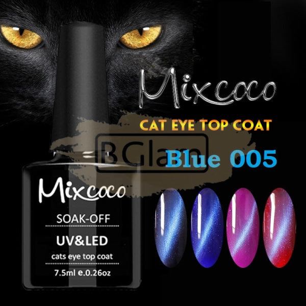 Mixcoco Soak-Off Uv Gel Nail Polish Cat Eye Top Coat Collection 15Ml