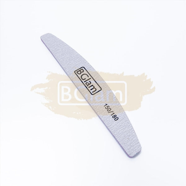 Bglam Professional Grey Half-Moon Nail File 150/180 Art Tool