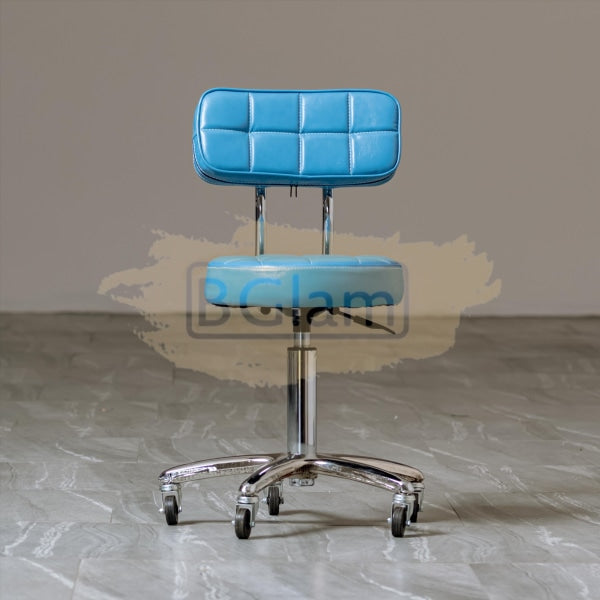 Beauty Salon Hydraulic Swivel Stool With Backrest M-511-512 Blue