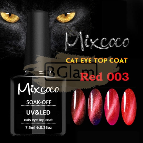 Mixcoco Soak-Off Uv Gel Nail Polish Cat Eye Top Coat Collection 15Ml