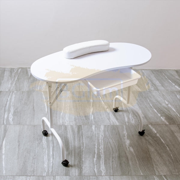 Foldable Manicure Station With Carry Bag - White Mt-001 Table