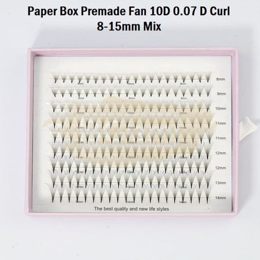Emeda Premade Fans Eyelash Extensions Mixed Length - 180 10D 0.07 D Curl 9-14Mm False Eyelashes