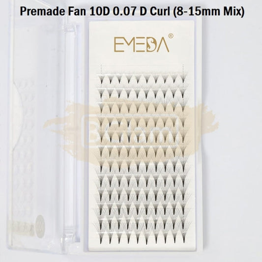 Emeda Premade Fans Eyelash Extensions Mixed Length - 120 10D 0.07 D Curl 9-15Mm False Eyelashes