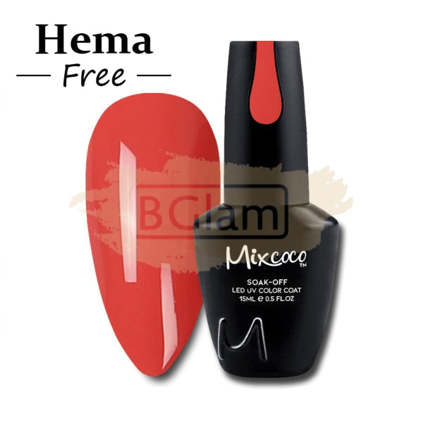 Mixcoco Soak-Off Gel Polish 7.5Ml - Red 012 (Smc 029) Nail