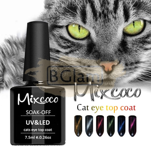 Mixcoco Soak-Off Uv Gel Nail Polish Cat Eye Top Coat Collection 15Ml