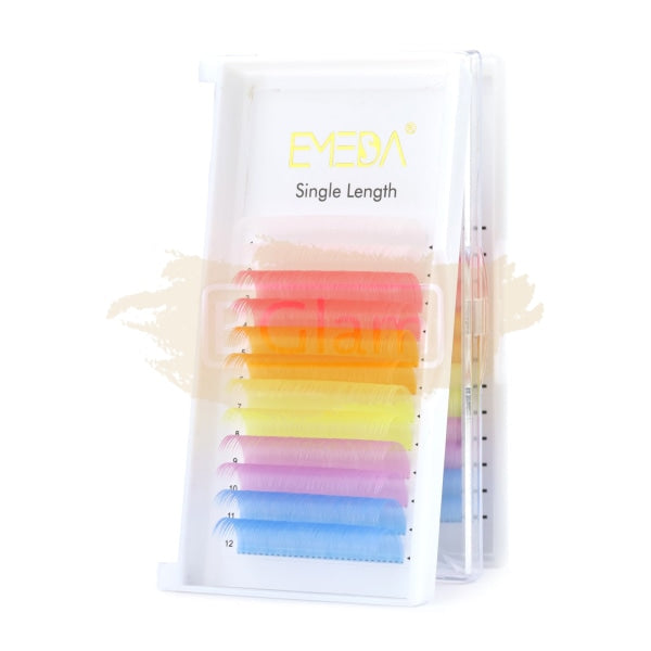 Emeda Faux Mink Eyelash Extensions - Light Colored Lash 0.07 C Curl 14Mm False Eyelashes