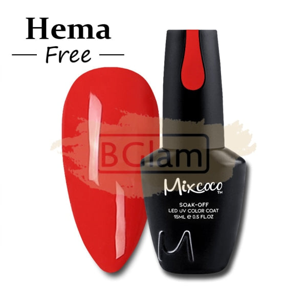 Mixcoco Soak-Off Gel Polish 7.5Ml - Red 016 (Smc 030) Nail