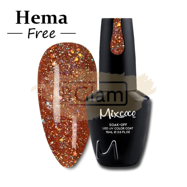 Mixcoco Soak-Off Gel Polish 7.5Ml - Shine Glitter Collection 260 (Smc 182) Nail