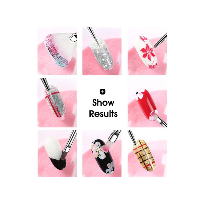 Nail Art Brush Set (15 pcs) | Pink