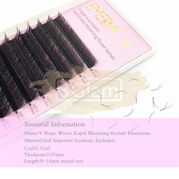 Emeda Faux Mink Eyelash Extensions - Yy 0.07 C Curl 8-14Mm Mix False Eyelashes