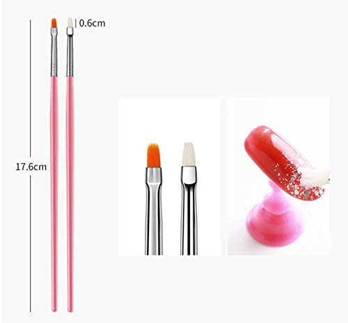 Nail Art Brush Set (15 pcs) | Pink