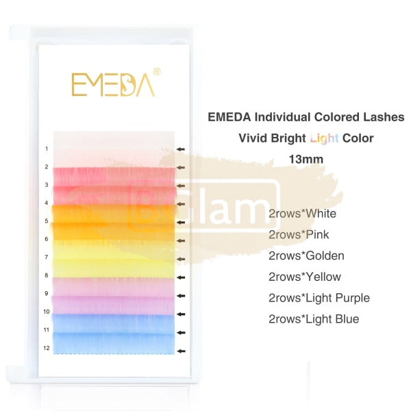 Emeda Faux Mink Eyelash Extensions - Light Colored Lash 0.07 D Curl 14Mm False Eyelashes