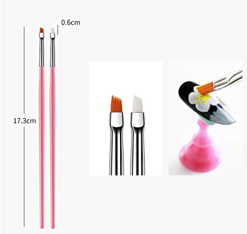 Nail Art Brush Set (15 pcs) | Pink