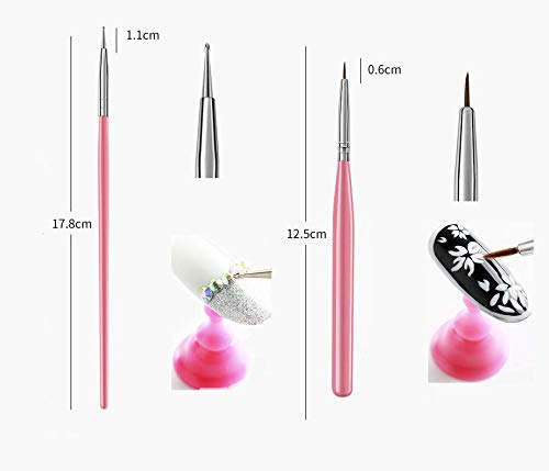 Nail Art Brush Set (15 pcs) | Pink