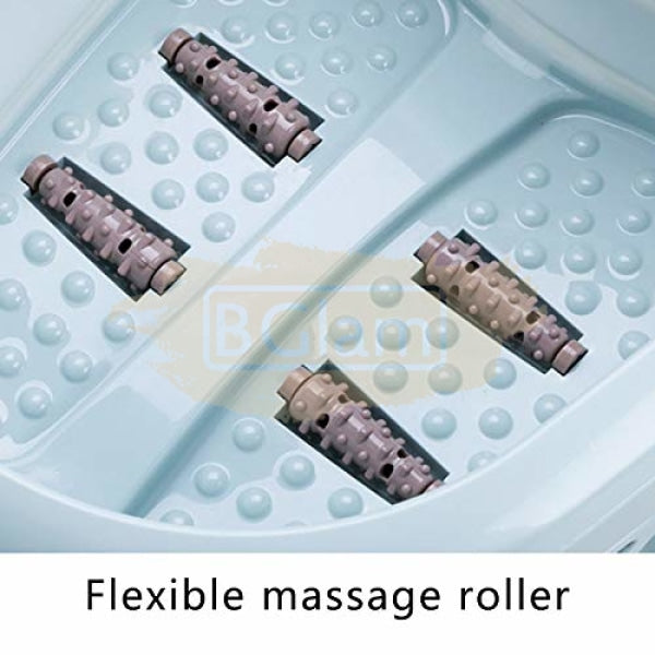 Collapsible Foot Spa Soaking Tub With Massage Rollers - Green Salon Furnishing