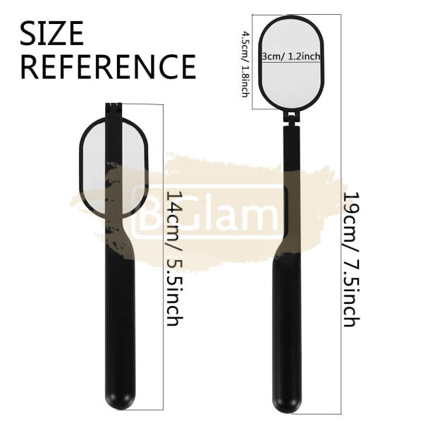 Eyelash Extension Mirror With Acrylic Handle Lash Accessories