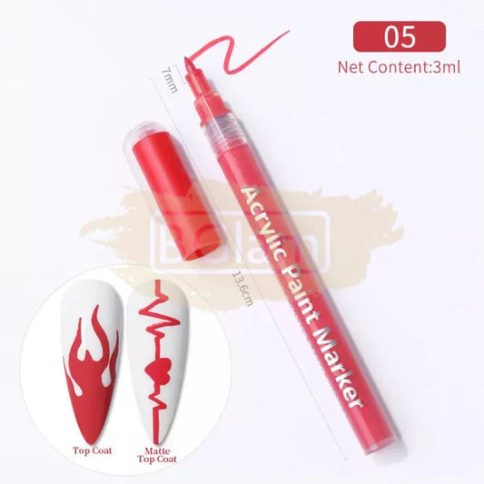 Acrylic Paint Marker Pen - 05 Red Nail Accessories