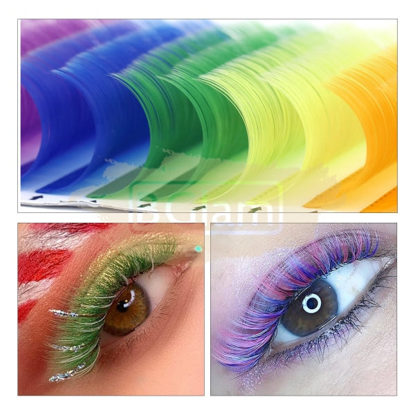 Emeda Faux Mink Eyelash Extensions - Rainbow Colored Lash 0.07 D Curl 14Mm False Eyelashes