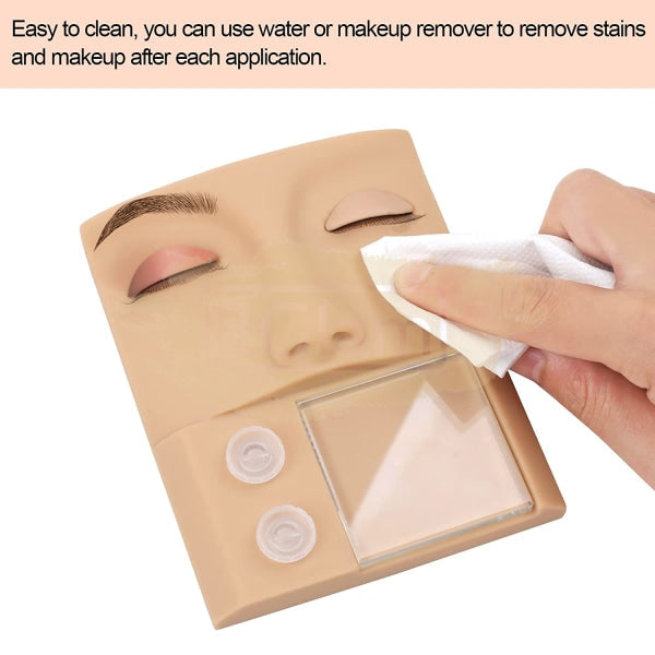 3-In-1 Multifunctional Eyelash Extension Training Silicone Mannequin Lash Accessories