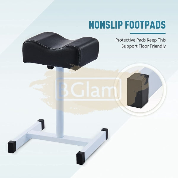 Height Adjustable Pedicure Foot Stool - Black & White