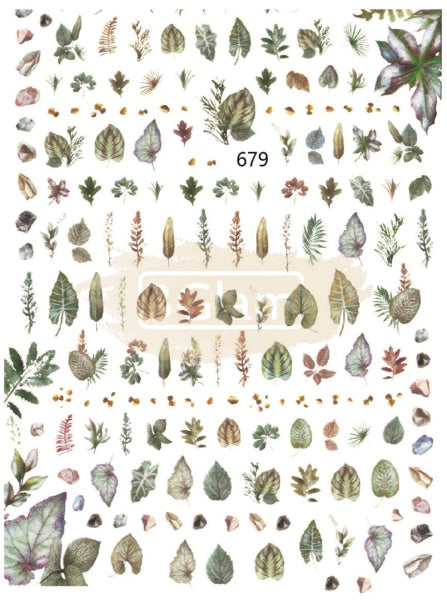 Nail Stickers - Leaves & Flowers Collection 679