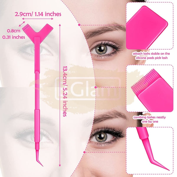 Y Brush & Separator Combo For Lash Lift - White Extension Accessories